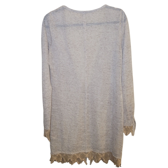 Free People Cardigan Boho Cottagecore Linen Blend Button Front Sweater Women's S - Picture 2 of 11